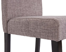 Mendler Set 4x sedie Littau tessuto per sala da pranzo 43x56x90cm grigio piedi scuri