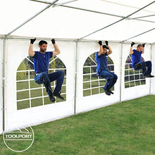 TOOLPORT 3x6 mTendone per Feste Premium PVC Bianco 100% Impermeabile Gazebo da Giardino Tendone da Esterno Tenda Party