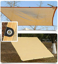 JLXJ Telo Ombreggiante tonalità Beige Panno di Reticolato con Occhielli, Crema Solare al 90% Rettangolo Tenda da Sole a Vela, Balcone Esterno Rete di Recinzione per Schermo Privacy