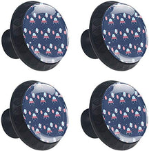 Veicolo spaziale Planet Pattern Navy Color Pomelli per Porta Set di 4 Pomelli per Mobili Manopole per Cassetti Cucina Armadio Vetro