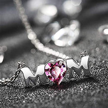 Baoxiaohed Collana in Argento Sterling, Collana Cuore in Stile Moda Argento Sterling 925, Adatta per La Festa della Mamma, Regali di Anniversario E Regali di Compleanno