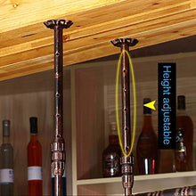 FWZJ Wine Lovers/Wall-Mounted Wine Racks Bar Hanging Rack/Wrought Iron Adjustable Height Bar Counter Wine Cooler,Can Hang Multiple Wine Glasses/Hanging Wine Holder/Floating Wine Sh