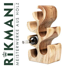 Rikmani Portabottiglie per Vino alla Moda - Portabottiglie in Legno Deco - Fatto a Mano Creativo - Portabottiglie per Vino (S-Luminosa)