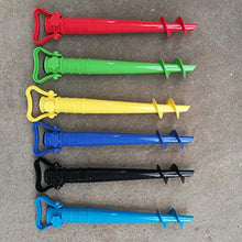 Yardwe 2Pezzi Picchetto di Supporto per ombrellone Mare Spiaggia in plastica Porta ombrellone da Spiaggia,Blu (16.5 x 7 x 1.7 di Pollice)