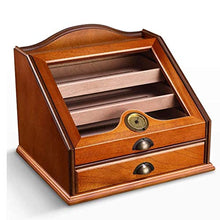 SMEJS Desktop Humidor W/igrometro-Contiene 80-100 sigari, igrometro, deumidificatore, Cigar Box partizione Bagagli