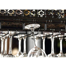 LHQ-HQ Metalli Casa Vino Rack Altamente scalabile- attaccatura del Supporto di Wine Glass Bagagli Scaffale Decorativi Calici Adatto for Bar, Neri Casuali