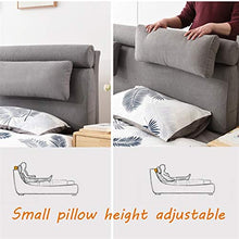 LIANGJUN Cuscini Testiera Letto Pad Lombare Capezzale Cuscino, Dermocompatibile Cuscino da Lettura per Extra Grande Letto Matrimoniale, Fodera Lavabile, 5 Colori (Color : Gray, Size : 160x60x10cm)