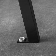 TecTake 403213 Panca da Giardino, Panchina per Parco, Acciaio Verniciato, Nera, 126 x 62 x 81,5cm
