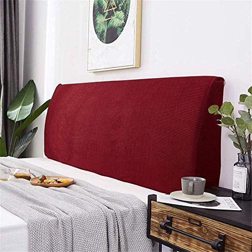 Copri/copertura Testata Letto Matrimoniale Elastica, Copritestata Fodera Protezione Peluche Testata Addensare Elastico All-inclusive Coperchio Europeo Soft Cover Lavabile,WineRed-170~180CM