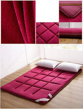 Bove della Peluche Pavimento Tatami Materasso da Terra, Pavimento Materasso Pieghevole Trapuntato Tradizionale Japanese Materasso Futon Cuscino Dormitorio Studenti Topper-rosso-180x200cm(71x79inch)