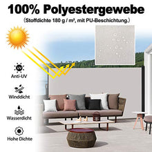 LARS360 Tenda Laterale Tenda da Sole Laterale Protezione Privacy, Parasole, Poliestere e Alluminio, Supporto in Metallo per Balcone e Terrazzo (200 x 300 cm, Grigio)