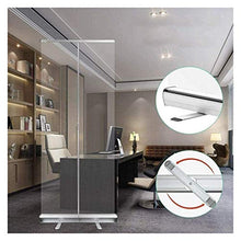 (Usando in affari) Roll Up Banner 80 200cm Piano Startning Guardia, Banner estraibile portatile in lega di alluminio con scudo trasparente per ufficio, negozi, ristorante, aula e più banner stand