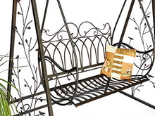 DanDiBo 1868 - Dondolo da giardino in metallo, 2 posti, stile vintage, in ferro battuto