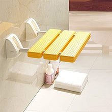 Sgabello da bagno Pieghevole a parete doccia / vasca da bagno Sgabelli Parete doccia sedile sgabello pieghevole cambiare le scarpe di feci for anziani / disabili Anti-Slip Heavy Duty Sedia in giallo M