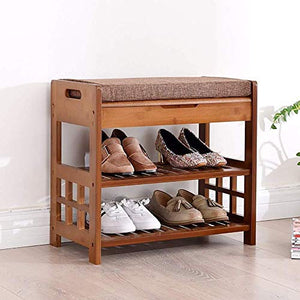 YANG Imbottito Poggiapiedi scarpiere Legno Modifica Scarpe Panca for spogliatoi Dressing Table Sgabello ottomano Carico 250kg (Color : L/50CM)