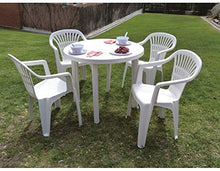 PROGARDEN Azard - Sedia Bianca Plastica Impilabile Giardino Garden Bar Interno Esterno Pizzeria