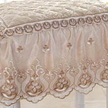 XHNXHN Cuscini per sedie Trapuntati Europei, Antiscivolo in Pizzo Arricciato Sgabello Cuscino del Sedile Divano Multi-Dimensioni Cuscini per sedie da Pranzo Piano Fodera per Sgabello con Lacci Cham