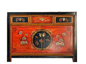 OPIUM OUTLET Comò cassettiera credenza consolle Credenza mobili Armadio Matrimonio armadietto Cinese Asiatico Orientale Antico Vintage Shabby-Chic Comodini Cinesi Camera da Letto