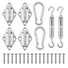 peinat Kit di Fissaggio di Tenda Parasole, Kit di Fissaggio e Installazione Acciaio Inossidabile Kit di Installazione per Vele Parasole e Tende, Ombra Giardino