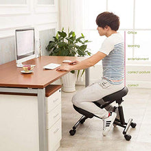 Shengluu Sgabello Bagno PU in Pelle Sgabello Girevole Poltrona Nera Ergonomia Sgabello Regolabile in Altezza Migliorare La Postura (Colore : Nero)