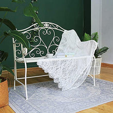 Panchina da giardino Panchine per il tempo libero da esterno, Panchine da terrazza in ghisa resistente alle intemperie e antiruggine, Panchina pieghevole a 2 posti con schienale e braccioli, Panchina