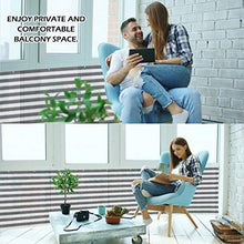 Becoyou Frangivista per balconi, 90 x 500 cm, per giardino, grigio e bianco, protezione da sguardi indiscreti da giardino, balcone senza fori per esterni, patio, balcone, veranda