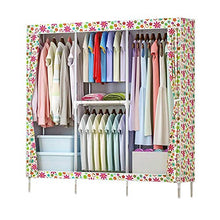 Armadio a doppio effetto tela – appendiabiti appendiabiti – 124 x 45 x 167 cm (larghezza x profondità x altezza).