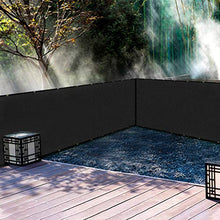 FANGJIE Copertura per Balcone 80x550cm Anti-UV Balcone Privacy Antivento per Campo Sportivo, Giardino, Balcone, Nero