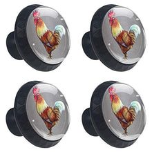 Wetia Pittura del Gallo per la Cucina di casa Armadio Armadio Armadio Nero 3,5 x 2,8 cm