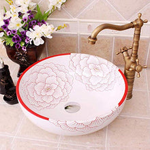 WEHOLY Lavabo in Resina Pietra Naturale Ovale da Incasso Lavabo da appoggio in Stile Europeo in Porcellana Ciotola in Ceramica Artistica