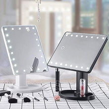 Specchio A 360 Gradi Rotante Trucco Specchio Regolabile 16/22 LED LED Touch Touch Touch Drop 16/26,5 cm Nero