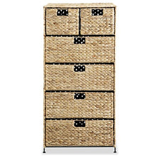 Tidyard Armadietto Portaoggetti 6 Cesti Giacinto d'Acqua,Cassettiera in Bamboo per Ufficio armadietto Bagno 47x37x100 cm
