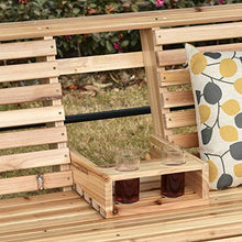 giordano shop Dondolo 3 Posti Sospeso 150x75x53 cm con Tavolino Pieghevole in Legno