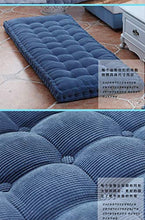 tonywu Cuscino per Panca per Esterni, Cuscino per Panca Cuscino per Panca da Giardino in Cotone a 2 posti, per Panca da Giardino o Altalena da Giardino 40x110 cm Blu-1