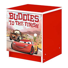 iGLOBAL Comodino per bambini Lightning McQueen Cars 3, comodino, comodino, comodino, comodino, comodino, tavolino con vano portaoggetti
