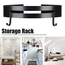 A sixx Portaoggetti angolare per Doccia, portaoggetti monostrato per Bagno in Alluminio Spaziale, portaoggetti da Parete per Doccia/Cucina/WC - Nero