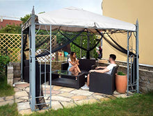FREILUFTRAUM Zanzariera a forma di cassetta, per gazebo, terrazze, locome, balconi, in borsa per il trasporto (300 x 300, nero)