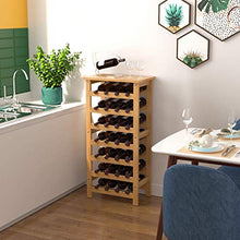 HTDZDX Wine Rack 28 Bottle Wine Rack Holder 7 Livello Vino Bagagli Shelving bambù 47 × 29 × 94 Centimetri