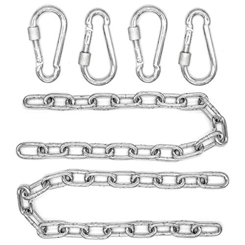 AMANKA 2X 50cm Catena per Sedia Appesa Fino a 230kg - 4 Moschettoni - Sospensione Altalena Amaca