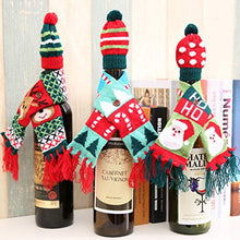 Amosfun Coperchio Bottiglia di Vino di Natale Sciarpa Cervo Bottiglia di Champagne Decor per Banchetto rifornimento Festa di Natale (Cervo)