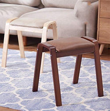 YANG Jiangang-ottomani Mobili for la casa Solid Leisure Legno Sgabello Imbottito Piede Sgabello poggiapiedi Retro Banco con Brown Cuscino del Sedile for Soggiorno Max.200kg