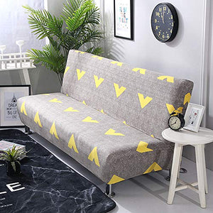 Festnight Copridivano Senza braccioli Fodera per Divano Letto Elasticizzata Fodera per Divano Letto Pieghevole Completamente Elastica Senza braccioli Antiscivolo per Divano a Due/Tre posti