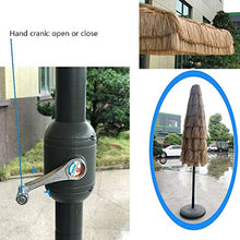 Generic002 Parasole all'aperto Patio a manovella Imitazione tavola Ombrello di Paglia, ombrellone Tropicale con Tetto di Paglia e Spiaggia Parasole Casual, 8.9ft / 2,7 m