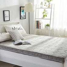 QXTT Materasso Letto Futon Matrimoniale E Singolo Pieghevole E Arrotolabile Materassi da Terra Alto 9cm Futon Trapuntato Salvaspazio,per Campeggio,balconi,Grey-90 * 200cm