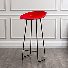 Gymqian Sgabello da bar in ferro Seggiolone da bar Sedia da casa Sgabello moderno minimalista Sedia da reception creativa hg' / Rot / 45CM