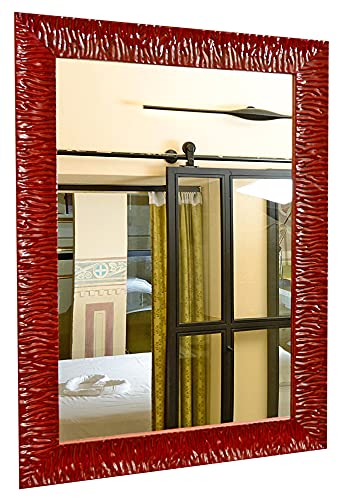GaviaStore – Julie Rosso 70x50 cm - Specchio moderno da parete (18 formati e colori) arred casa art home decor soggiorno modern sala paret camera bagno cucina ingresso