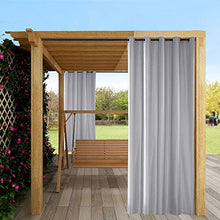 ele ELEOPTION, Tenda Impermeabile per Esterni con Occhielli per Portico Anteriore, Pergola, Cabana, Patio Coperto, Gazebo, Dock e Casa in Spiaggia (137 x 213cm, Grigio Chiaro)