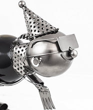 BRUBAKER bottiglia di vino titolare sciatori bottiglia supporto Oggetto Decorativo Metallo con biglietto d' auguri per vino regalo
