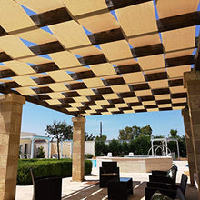 Generico Fascia ombreggiante per pergola o Gazebo, Struttura con Copertura a Intreccio o Onda - 45 cm / 60 cm - Bianco, Avana, Avana Scuro - Una quantità = 1 Metro lineare (60 cm - Avana)