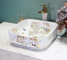Jgophu Lavandino in porcellana con fiori e uccellini artistici